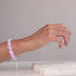 Pink and White | Silver | Double Mermaid Glass Bracelet